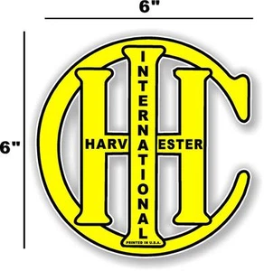 6" INTERNATIONAL IH YELLOW - HIT AND MISS GAS ENGINE TRACTOR STICKER - Imagen 1 de 1