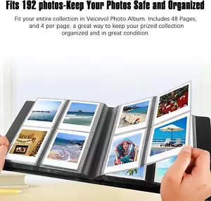 192 Pocket Photo Album for Instax Wide Polaroid Cameras Large Picture Book for I - Picture 1 of 7