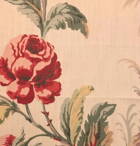 SCALAMANDRE Somerset Linen Print Bloom Floral Linen Remnant New - Picture 1 of 1