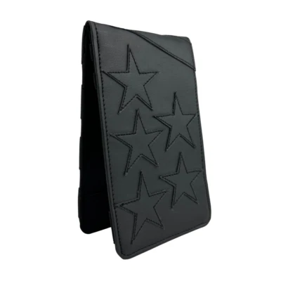 Sunfish Leather Golf Scorecard Yardage Book Holder USA Flag Murdered Out Black - Image 1 of 4
