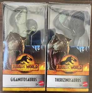 Figurine Jurassic World Dominion THERIZINOSAURUS GIGANOTOSAURUS 2022 6" 5" Basic - Foto 1 di 6