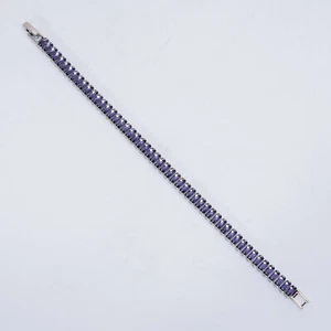 Iolite Gemstone Ethnic Handmade Jewelry 925 Sterling Silver Bracelet 7" y181 - Picture 1 of 6
