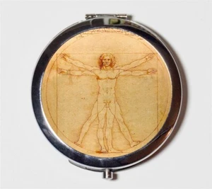 Da Vinci Vitruvian Man Kompaktspiegel Make Up Taschenspiegel Kosmetik - Bild 1 von 2