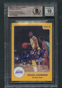 1986 STAR MAGIC JOHNSON #5 AUTO BGS 10 GEM MINT - Picture 1 of 2