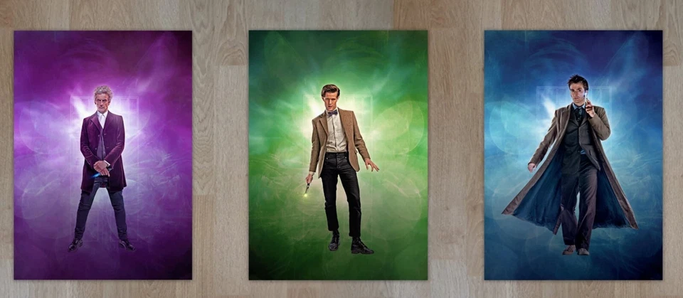 Doctor Who 3xA4 Posters /Artprints 10th,11th 12th Doctors Brand New - Image 1 of 1