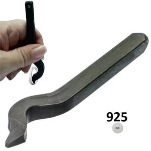Timbro Acciaio 925 Piegato Anello Curvo Interno Gioielli Marcatura Metallo Argento Sterling - Foto 1 di 9