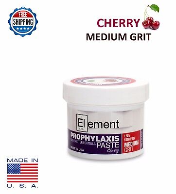 MEDIUM GRIT CHERRY Element Prophy Paste Dental Prophylaxis 100g (3.5 Oz) Jar • 11.99$