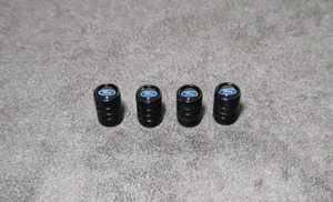 4pc Textured Black Ford Emblem Car Wheel Tire Air Valve Cap Stem Cover - Bild 1 von 4