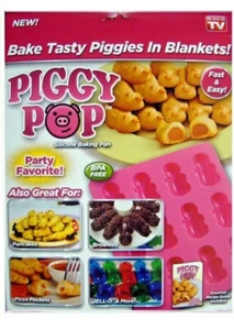 Piggy Pop Silicone Baking Cake Pan Mold Pigs In A Blanket Jello Pancakes Cookie! - Picture 1 of 6