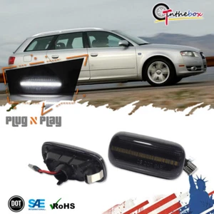 GTINTHEBOX White LED Smoke Signal Side Marker Lamp Set For Audi A3 A4 A6 Quattro - Picture 1 of 11