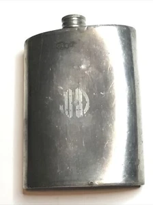 Pewter Hip Flask Pint Size Vintage 1910 Lunt Silversmiths English Engraved - Picture 1 of 12