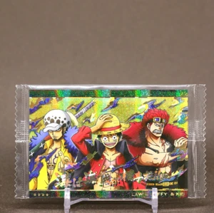Tarjeta de oblea de una pieza Law & Luffy & Kid Eichiro Oda Shueisha Bandai S #9-SEC1 - Imagen 1 de 9