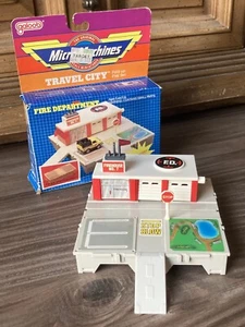 Vintage Galoob 6410 Micro Machines Fire Department Playset w/Box - incomplete - Picture 1 of 15