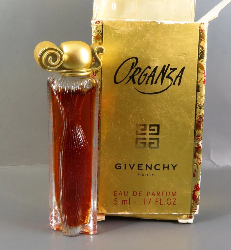 VTG NEW Givenchy Paris Organza EDP PERFUME MINI 5ml .17oz BOX IS PRETTY WORN - Image 1 of 4