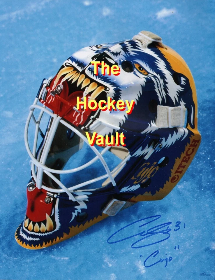 Curtis Joseph St. Louis AZUL #31 Personalizado FIRMADO Cujo MASK 11X14 con CUJO CERTIFICADO DE AUTENTICIDAD NAVIDAD Foto 1 de 1