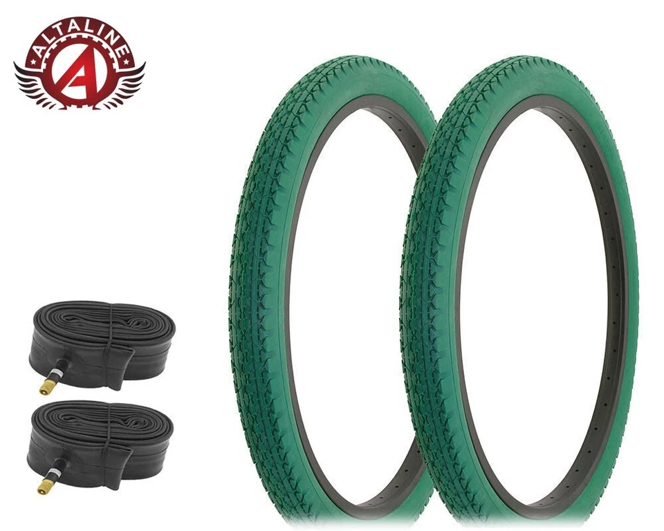 NEUMÁTICOS DE CUENTAS DE ALAMBRE DE BICICLETA ALTALINE 24x2.125 DIAMANTE DE ALTA RESISTENCIA MUCHOS COLORES CON TUBOS Foto 1 de 1