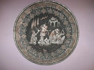 ALTES ORIENTALISCHES PERSISCHES TABLETT WANDTELLER CA. 67 CM DURCHMESSER - Bild 1 von 3
