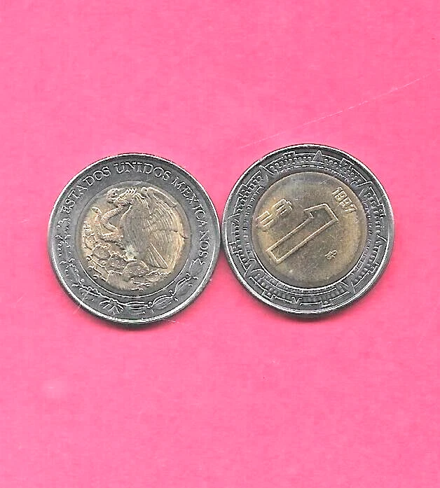 MONEDA DE PESO BIMETÁLICO MÉXICO MEXICANO KM603 1997 SIN CIRCULAR - SIN CIRCULAR Foto 1 de 1