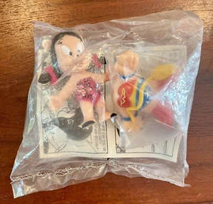 1991 Petunia Porky Pig Wonder Woman McDonald’s Figure Looney Toons Happy Meal - Picture 1 of 7