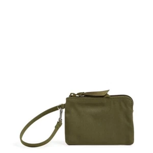 Vera Bradley Clip & Zip Mini Pouch in Climbing Ivy Green - Picture 1 of 6