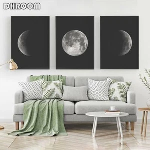 Black and White Moon Wall Art - Picture 1 of 14
