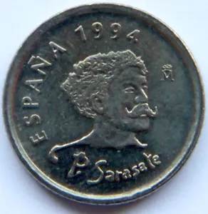 ESPAÑA JUAN CARLOS I 10 PESETAS 1994 KM-932 SARASATE (ROLLO COMO NUEVO) - Imagen 1 de 2