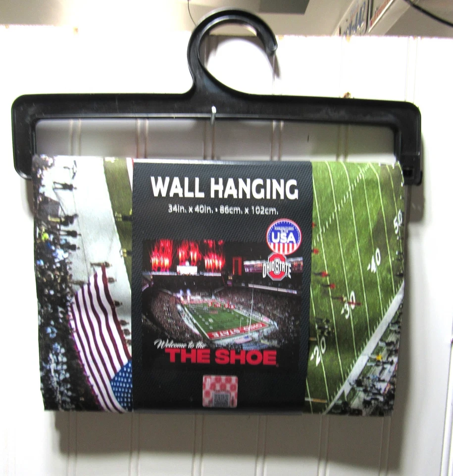 NOVO Ohio State BEM-VINDO AO SAPATO Pendurado na Parede 34" X 40" - Imagem 1 de 4