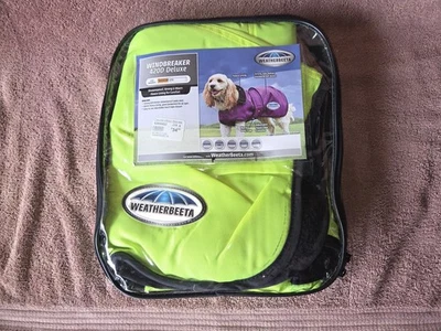 Abrigo cortavientos Weatherbeeta 420D para perro 22"/55 cm verde seguridad brillante Foto 1 de 4