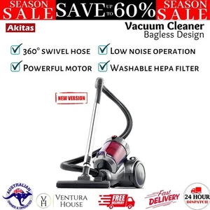 Akitas Neon 2400W Multi Cyclonic Super Suction Bagless 360° Vacuum Cleaner HEPA - Picture 1 of 12
