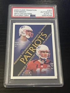 2000 Fleer Tradition - Tom Brady, Dave Stachelski #352 (RC)auto🔥🔥👀👀 - Picture 1 of 2