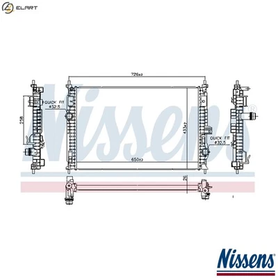 RADIATOR ENGINE COOLING 606342 FOR PEUGEOT 3008/Van/II/SUV 308/SW/III 5008  DS - Image 1 of 4