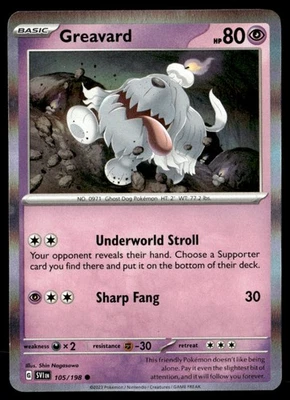 Greavard - (Mirage Holo) Common 105/198 NM Pokémon TCG - Image 1 of 2