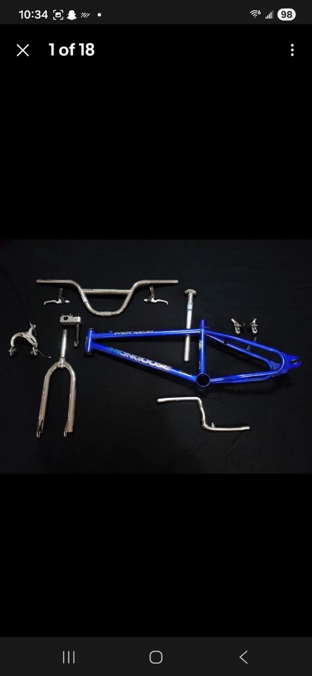 1997 Mongoose Menace BMX – Quadro de cauda em loop - Restauração/projeto de BMX vintage - Imagem 1 de 4