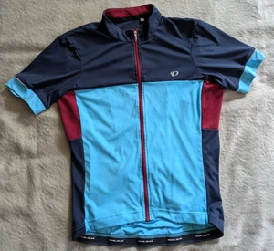 PEARL IZUMI Elite Series Cycling Jersey Mens L Race Cut Blue Burgundy Bicycle - Picture 1 of 5