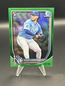 2025 BOWMAN CHROME NOAH CAMERON ROOKIE GREEN /99 #67 Royals - Picture 1 of 3