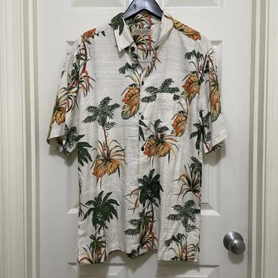 NUEVA Camisa Hawaiana Island Republic Tropical Palmera Aloha Para Hombre Grande Nueva con Etiquetas Foto 1 de 4