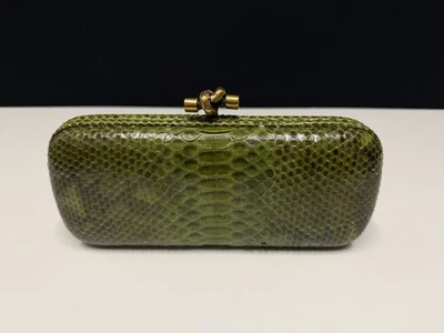 Ladies Bottega Veneta Python Leather Clutch Bag Handbag - 25cm - Image 1 of 4