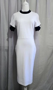 Karen Gee Chic Dress s.S NWT* White & Black Trim Pencil Shortsleeve - Bild 1 von 13