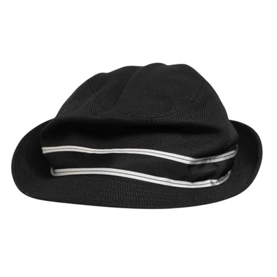 Chapéu masculino Dolce & Gabbana forro de bolinhas de algodão preto Fedora p. 58 / M 250usd - Imagem 1 de 4