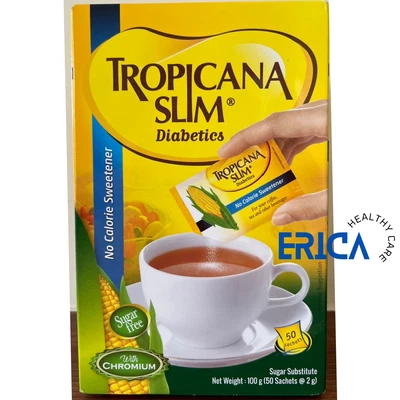 1x Tropicana Slim Diabetic No Calorie Sweetener 50 Sachets Zero Cals - Image 1 of 4
