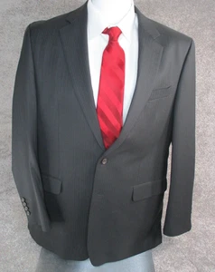 Ralph Lauren Herren Anzug 44 L dunkelgrau Nadelstreifen Wolle 2 Teiler Anzughose 38Wx32L - Bild 1 von 18