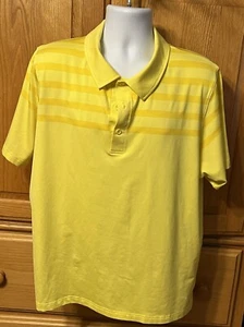 Camisa polo de golf Under Armour para hombre Heatgear talla XXL color amarillo a rayas REGULAR - Imagen 1 de 4