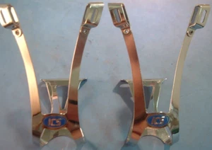 ICS Double-Loop Large Road / MTB Toe Clips NEW / NOS Vintage- Steel- Mint++ - Picture 1 of 6