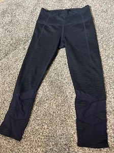 Athleta Navy Jacquard Mantra Capri Yoga Fitness Pant XSP - Picture 1 of 10