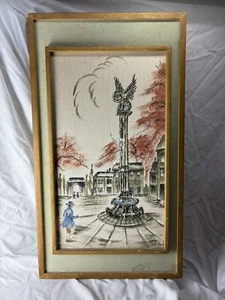 ORIGINAL CARLO OF HOLLYWOOD Oil PAINTING On Cloth - Picture 1 of 7