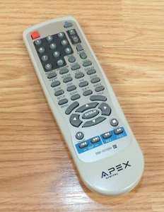 Genuine Apex (RM-1010W) Grey DVD Remote Control w/ Battery Cover **READ** - Picture 1 of 4