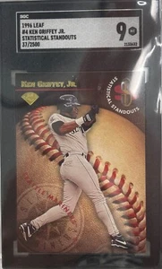 Ken Griffey #4/500 SGC 9 HOF 1996 Leaf Statistics Statistics Stathouts - Imagen 1 de 2