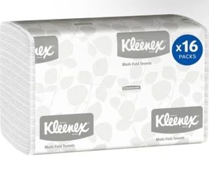 Kleenex Multifold Hand Paper Towels Bulk (01890), White, 16 Pack/case, 2 carton - Picture 1 of 6