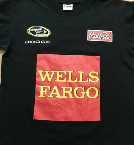 KYLE PETTY NASCAR #45 WELLS FARGO CHASE AUTHENTICS T-SHIRT BLK NEW W/TAGS X-LGE Cover