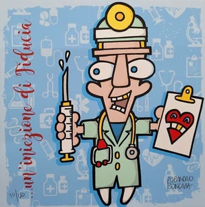 Aleandro Roncarà - Serigrafia - " ...Un' Iniezione Di Fiducia " - Imagen 1 de 1